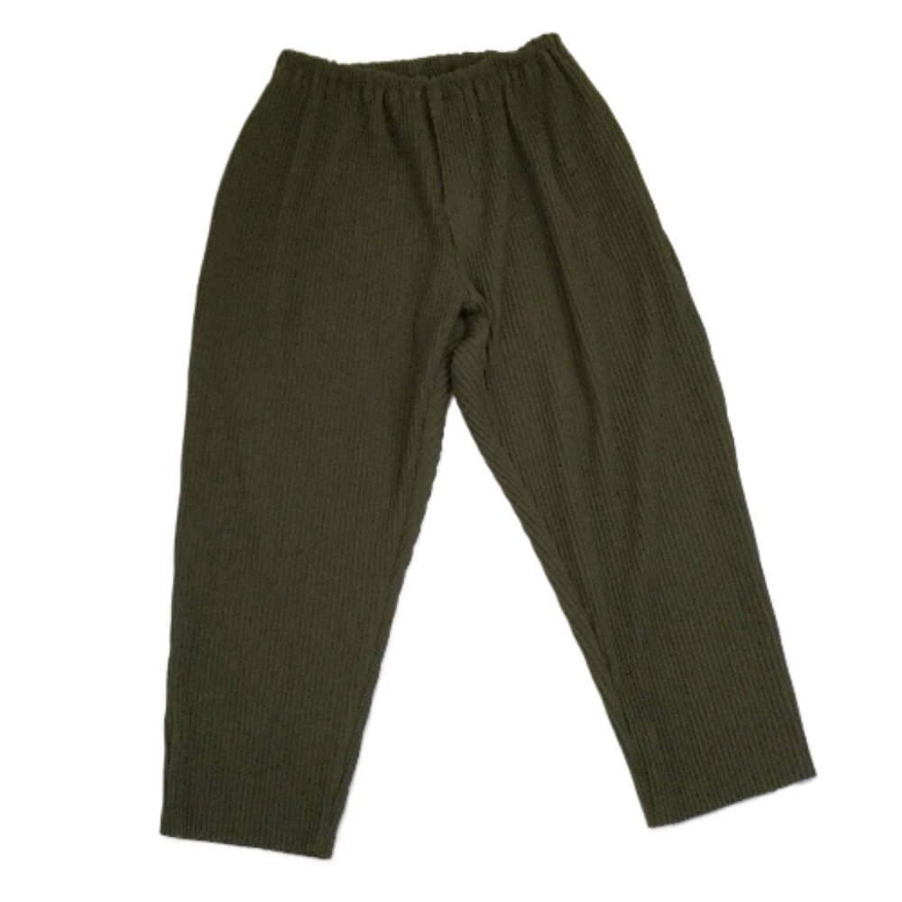 Common Market Deep Olive Pleated Cropped Pant s